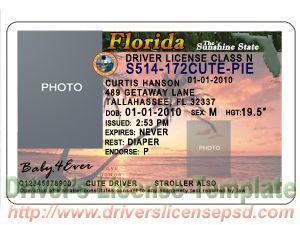 Drivers license templates for kids